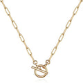 Turandoss 14K-Gold-Plated Necklaces for Women - Lock Evil Eye Medallion Vintage Coin Necklace Bee Sun Moon Shell Chain Necklace Layered Paperclip Chain Necklaces for Women Jewelry Gifts - style: "2-Toggle Clasp