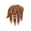 YEEZII 20 Pcs Gold Ring Set for Women, Chunky Statement Flower Finger Midi Rings, Big Boho Stacking Rings Pack Trendy Stuff Jewelry Gift - color: Gold-C-4Pcs