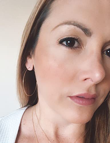 Multipack Dainty Large Thin Gold Hoop Earrings for Women Hypoallergenic Earrings Lightweight 30mm 50mm 60mm 70mm Gold/Silver/Rose Gold Hoop Earrings - style: 1 Pair_20Guage_50mm_Gold