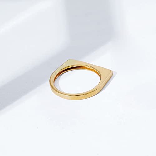 Amazon Essentials 14K Gold Plated Sterling Silver Bar Ring - color: Yellow Gold, size: 6