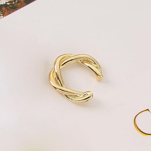 Ear Cuffs Non Piercing 14K Gold Plated Ear Cuff Earrings for Women Trendy Clip on Cartilage Earring Stacks Non Pierced Adjustable Fake Earrings Set Jewelry - color: B1:gold chain ear cuff 3pcs