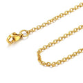 FOCALOOK Womens Chain Necklaces 1mm/1.4mm/2mm Cable Chain Necklace, 316L Stainless Steel Silver/Black/14K Gold/Rose Gold Plated, Hypoallergenic Chains for Pendant,14-30" - color: 2mm 14K Gold Plated, size: 18 Inch