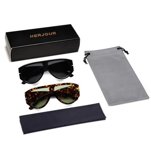 Oversized Retro Aviator Sunglasses Womens Mens 70s Classic Vintage Sun Glasses AR82227 - color: Black+tortoise/Light Green