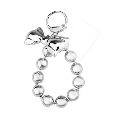 YangQian Phone Accessories Beaded Wrist Strap Case Lanyard Decoration Wristlet Keychain - color: Bow Knot Keychain