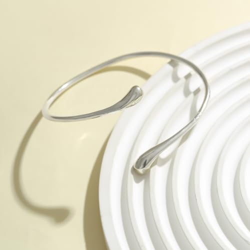 Gold Arm Cuff for Women,Arm Cuff Upper Arm Bracelet Jewelry Minimalist Armband ArmCuffs Bangle Bracelets Summer Beach Accessories - color: Silver