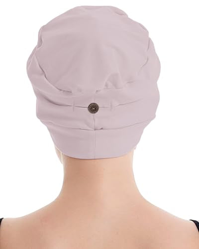 osvyo Cotton Chemo Turbans for Women Cancer Hairloss hat - Cotton Lightweight Headwear Sealed Packaging - color: Cotton Crepe Pink