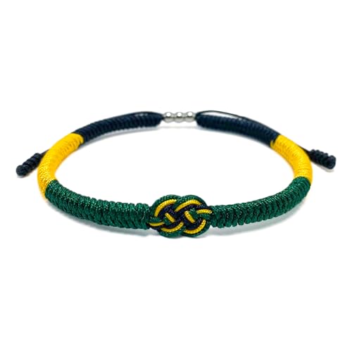 LAMIBEE Infinity Country Pride, Country Flag Code Bracelet, Protection and Lucky Sufer String Bracelet, Tibetan Wrist Wrap Bracelet, Boho Style Rope Bracelet for Women, Men, String Thread Bracelets - style: Jamaica
