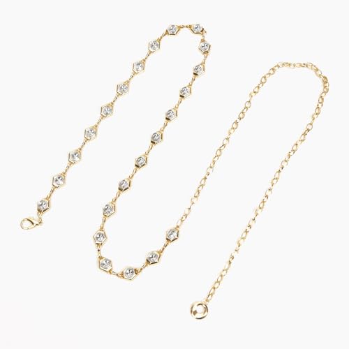 Luvatar Fashion Metal Waist Chain Belt Blouse Dress Sweater Chain Belt… - color: Gold-F44