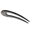 Uonlytech Ebony Wood U-shaped Hair Fork Hair Stick Chinese Style for Women Double Prong for Buns and Updos