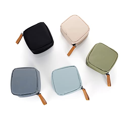 Hekyip Mini Cosmetic Bag, Travel Makeup Pouch, Portable Waterproof Cosmetic Pouch for Ladies Women, Mini (Mini Mint-blue) - color: Mini Mint-blue