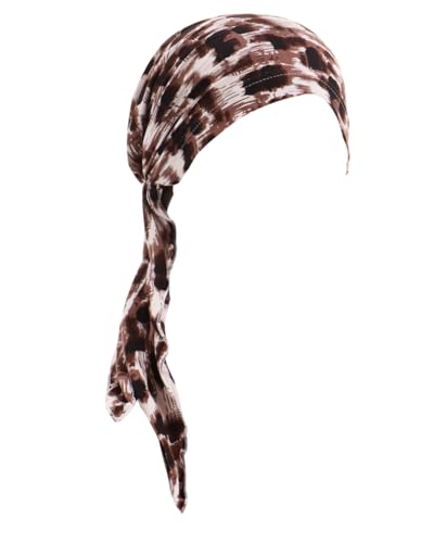 Chemo Headwear for Women Pre-Tied Head Scarf Headwraps Soft Turbans Cancer Hats Chemo Beanie Coverings Scarves - color: Leopard Print4