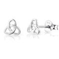 LeCalla Sterling Silver Love Knot Stud Earrings - Lightweight Italian Design Twisted Earrings for Women - color: Trinity Love Knot