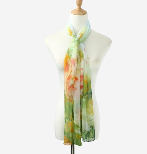 Xyueanlo Fashion Scarves for Women Lightweight Elegant Scarf Sunscreen Wraps Shawls - color: Nymphaea Green