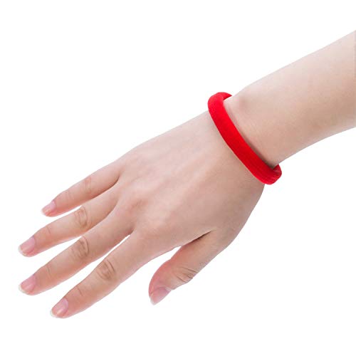 EBOOT 20 Pieces Large Stretchy Hair Ties Elastic Braids Bands Ponytail Holders Headband for Thick Heavy and Curly Hair School Home(5 cm in Diameter, 1 cm in Width,Multicolor) - color: Multicolor