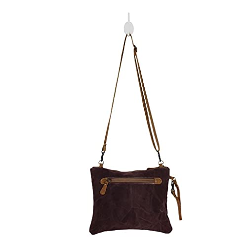 Myra Bag Floral Purses for Women - Genuine Leather and Canvas Floral Purse with Flower Print, Flower Handbags for Women - style: Floral Flow Crossbody Bag