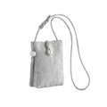 Women Mini Crossbody Bags Small Shoulder Bags CellPhone Purse Tassels Wallet Purse for Women - color: Silver