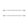 ZS 1 Pair Chain Piercing Jewelry, 16G Surgical Steel Industrial Stud Earring, Dangle Chain Bar Cartilage Helix Piercing for Women Men - color: 2PCS Silver