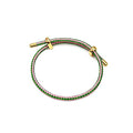 Caiyao Unisex Steel Rope Bracelet Couple Bracelet Simplicity Fashion Titanium Buckle Adjustable Wire Rope Bracelet for Women Men Jewelry Gift - color: pink green