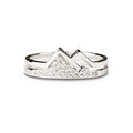 STORYJEWELLERY Mountain Ring, Western Rings for Women, 925 Sterling Silver Faith Ring, Silver Statement Rings, Christmas Gifts for Women - style: With Message Card for Lover