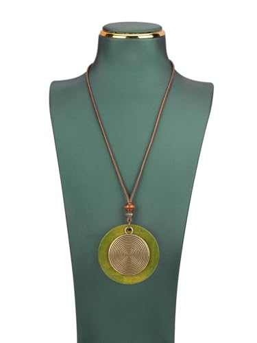 Leather Necklace for Women Vintage Boho Necklaces Black Cord Choker With Pendant Casual Chunky Leather Necklace Trendy - style: Boho Wooden Necklace