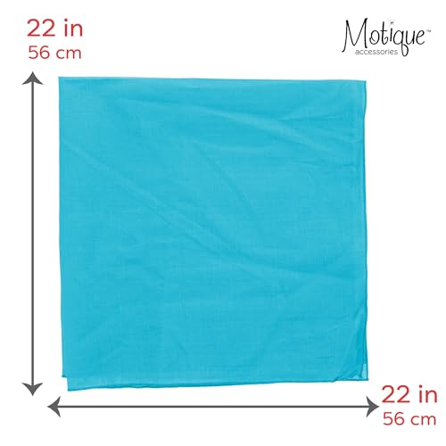 Motique Accessories Solid Color Bandana - color: Turquoise