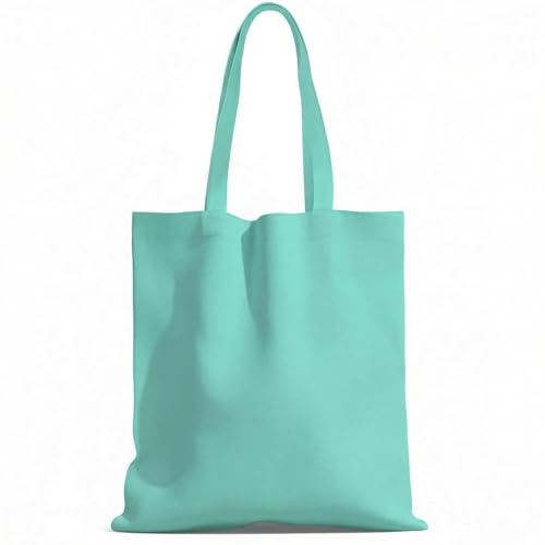 1 Pack Available Premium Canvas Reusable Tote Gift Bags,Made of Natural Canvas with Handle,Work,DIY,Shopping(Lake Green) - color: D1-lake Green 1 Pack