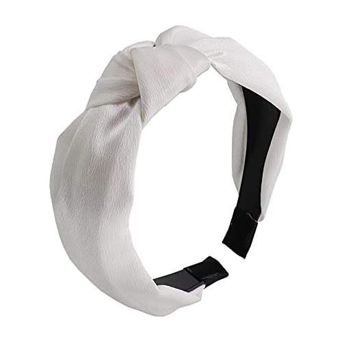 Satin Knot Headband for Women (Shimmer White) - color: Shimmer White