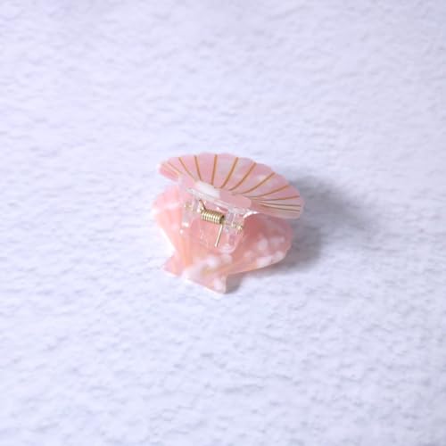 Shell Claw Clip,Acetate Hair Clips,Small Hair Clips for Women,Pink - color: Pink