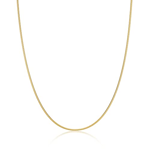 NECOCY 14K Gold Plated Necklaces for Women, Dainty Gold Herringbone Choker Necklace Thin Layered Snake Chain Jewelry for Gifts - color: 1.5MM 16"-GD Herringbone Necklace