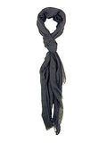 Humble Hilo Womens Woven Bohemian Style Gauze Scarf,Shawl, Head Wrap Fringed Edge Lightweight, Long Folds Small - color: Dark Grey