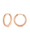 316L Surgical Stainless Steel Huggie Hoop Earrings 6mm 8mm 10mm 11mm 12mm 14mm Hypoallergenic Earrings Hoop Cartilage Helix Lobes Hinged Sleeper Earrings For Men Women - style: B04: 8mm Rose Gold(THK 2.0mm)