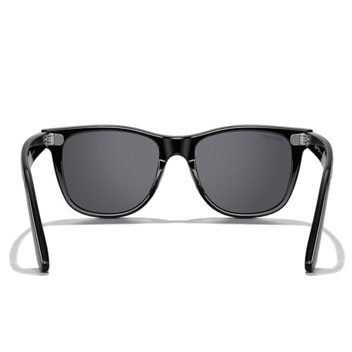 MERRY'S Classic Square Shape Polarized Sunglasses for Womens Mens Retro Designer UV400 Sun Glasses S6140 - color: Black Frame/Silver Mirror Lens