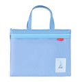 Mesh Zipper Pouch 11x13.7 in, A4 Double Pocket Waterproof File Bag with Handle, Document Storage for School/Travel/Office/Cross Stitch/Puzzle (Blue) - color: Blue
