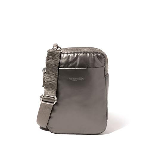 Baggallini Women's Modern Take Two Rfid Crossbody - color: Gunmetal Puff