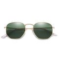 SOJOS Square Polarized Sunglasses for Women Men Small Hexagonal Polygon Shades SJ1072 - color: Turquoise