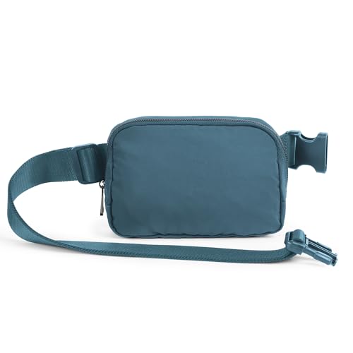 ODODOS Unisex Mini Belt Bag with Adjustable Strap Small Fanny Pack for Workout Running Traveling Hiking, Blue - color: Blue