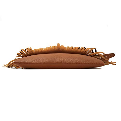Solene Fringe Crossbody Shoulder Bag with Strap, Tassel Messenger bag, Country Style Western Fringe Purse for Women - color: Tan