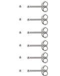 14K Gold Filled Polished Small CZ Pearl Ball Stud Earrings Set for Women Men 20G Surgical Steel Hypoallergenic Piercing Studs for Sensitive Ear, Pack of 6 Pairs - style: S : 1MM Silver Ball Set