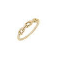 Amazon Essentials Plated Sterling Silver Chain Link Accent Ring - color: Yellow Gold, size: 9