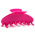 MAORULU Cute Claw Clip for Women – 4.3'' Large Acetate Hair Clips for Thick Thin Curly Long Hair, Durable Hair Clamps Non-slip Jaw Clip, Strong Hold, Stylish French Design (Hot Pink) - color: Hot Pink