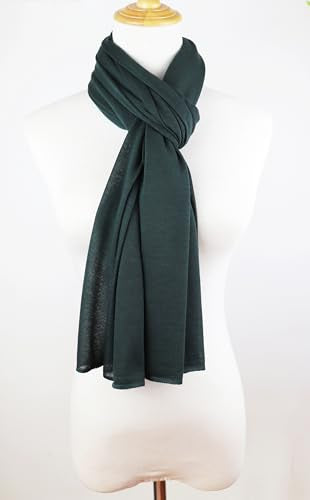 vabovin Head Wraps for Black Women Stretch Jersey Knit Turban Headwrap Solid Color Headscarf Headband Shawl - color: 33- Chrome Green