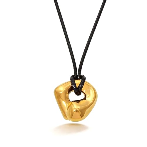 Frodete Statement Necklace for Women Chunky Gold Necklaces Long Pendant Necklace Boho Necklaces Gold Pendant Jewelry Cowboy Chic Style Cowgirl Outfit - color: A：gold pendant necklace