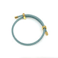 Caiyao Unisex Steel Rope Bracelet Couple Bracelet Simplicity Fashion Titanium Buckle Adjustable Wire Rope Bracelet for Women Men Jewelry Gift - color: light blue
