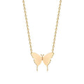 Fettero Animal Necklaces for Women 14K Gold Plated Charm Snake Necklace Elephant Bird Cat Butterfly Pendant Cute Dainty Necklace Jewelry - style: Butterfly C / Gold