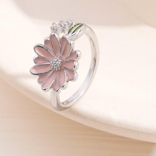 Adjustable Women's Cubic Zirconia Leaf Shaped Ring, 18K Gold-Plated Exquisite Stackable Women's Ring, A Great Gift for Her - color: Q