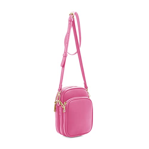 Mali+Lili, Josie Triple Zip Crossbody Bag - color: Fuchsia