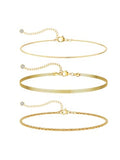 14K Gold/Silver Plated Ankle Bracelets for Women Anklet Set Waterproof Tarnish Resistant Adjustable Dainty Layered Lightweight Hypoallergenic Vacation Beach Pool Party Summer Jewelry Gift - style: Style2