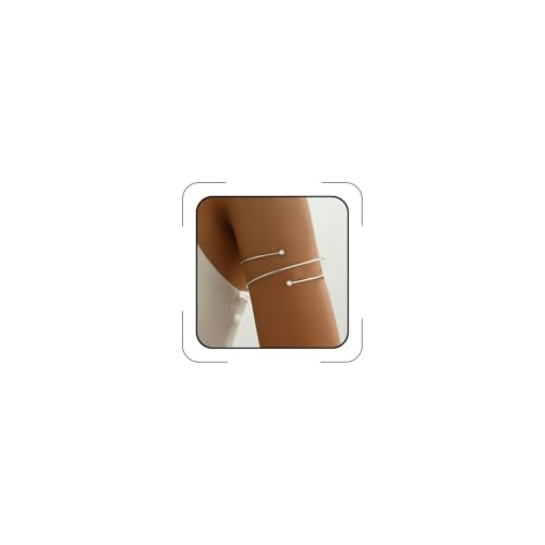 Gold Arm Cuff for Women,Arm Cuff Upper Arm Bracelet Jewelry Minimalist Armband ArmCuffs Bangle Bracelets Summer Beach Accessories - color: E