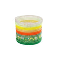 Fuqimanman2020 18Pcs Boho Stackable Beaded Bracelets for Women Colorful Handmade Multilayered Rice Beads Anklets Set Summer Beach Bohemian Jewelry Gift - color: Style 1 Green