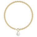 TEN MIRO 16k Gold Plated Chunky Gold Plated Necklace for Women Non Tarnish, 36'' /92cm Long Chunky Heart Necklace layered Puffy Heart Necklaces Long Thick Pendant Bold Statement Necklaces for Women Trendy - style: Chunky gold plated pearl necklace